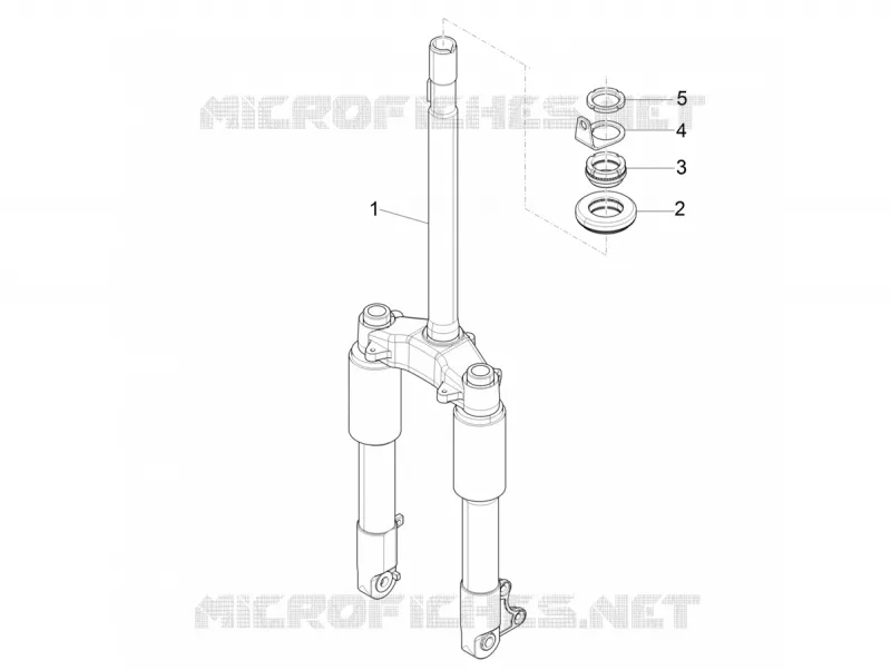 Fork/steering tube - Steering bearing unit
