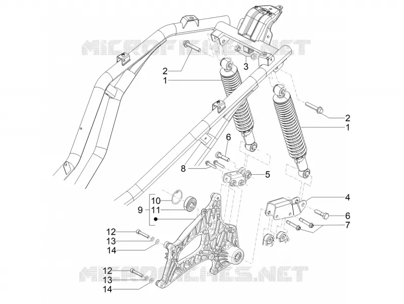 Rear suspension - Shock absorber/s