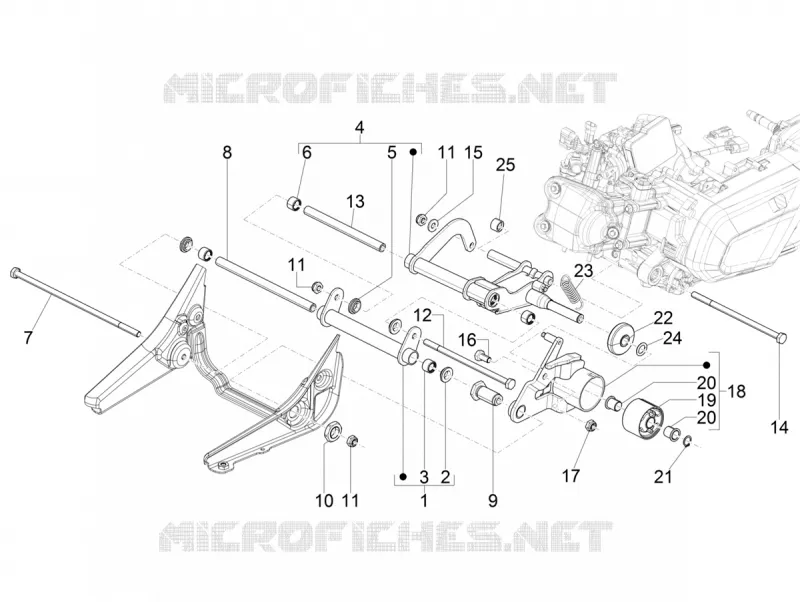 Swinging arm