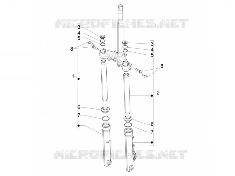 Fork's components (Showa)