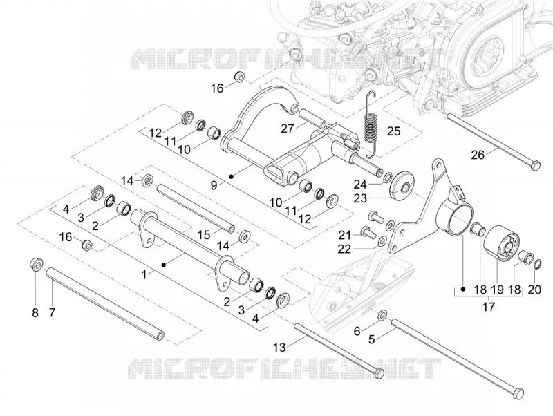 Swinging arm