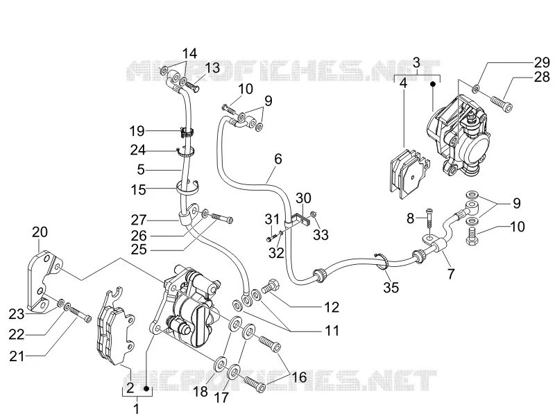 Brakes pipes - Calipers