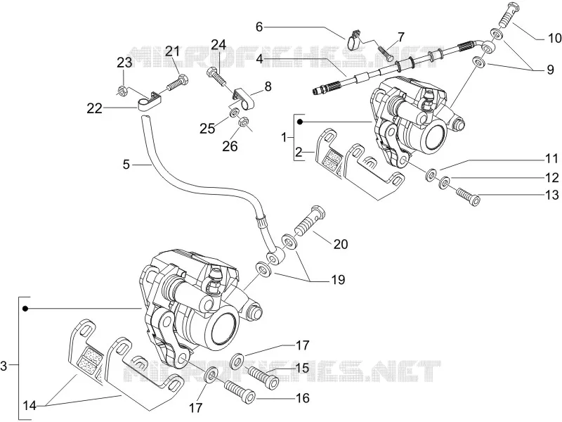 Brakes pipes - Calipers