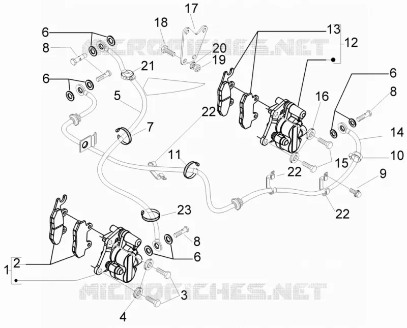 Brakes pipes - Calipers