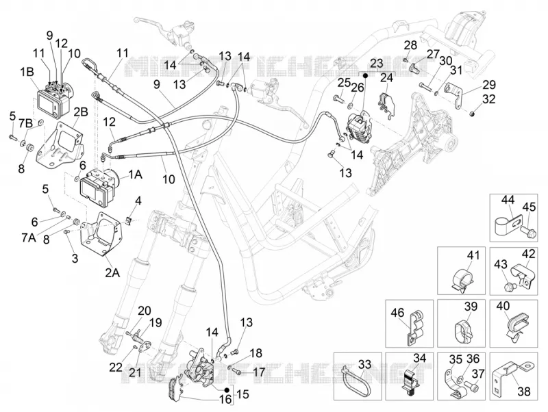 Brakes pipes - Calipers (ABS)