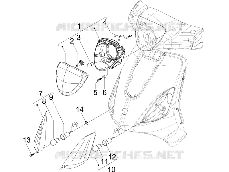 Front headlamps - Turn signal lamps