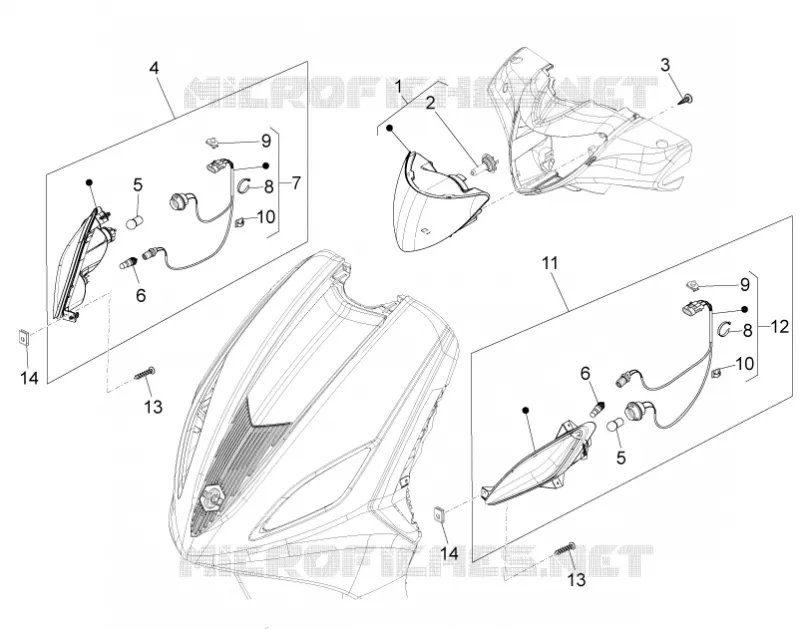 Front headlamps - Turn signal lamps