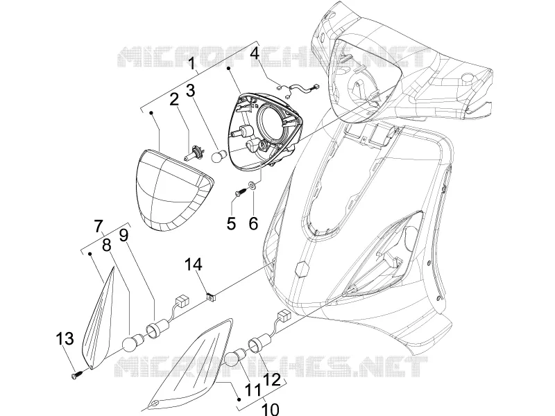 Front headlamps - Turn signal lamps