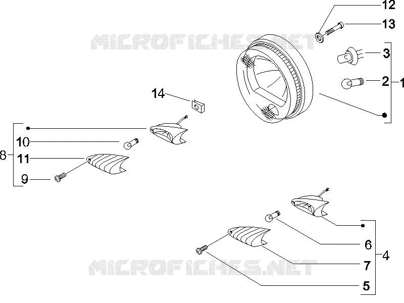Front headlamps - Turn signal lamps