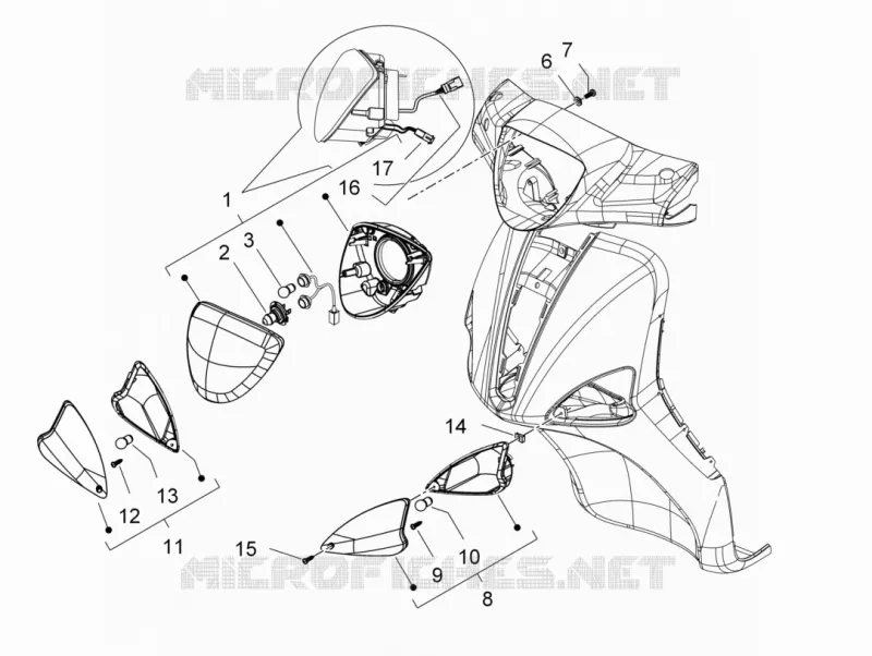 Front headlamps - Turn signal lamps