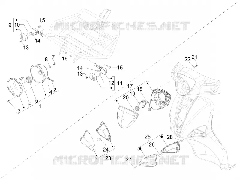 Front headlamps - Turn signal lamps