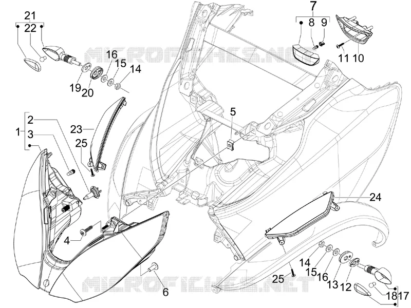 Front headlamps - Turn signal lamps