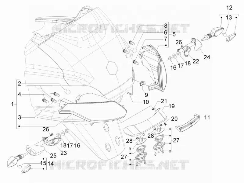 Rear headlamps - Turn signal lamps