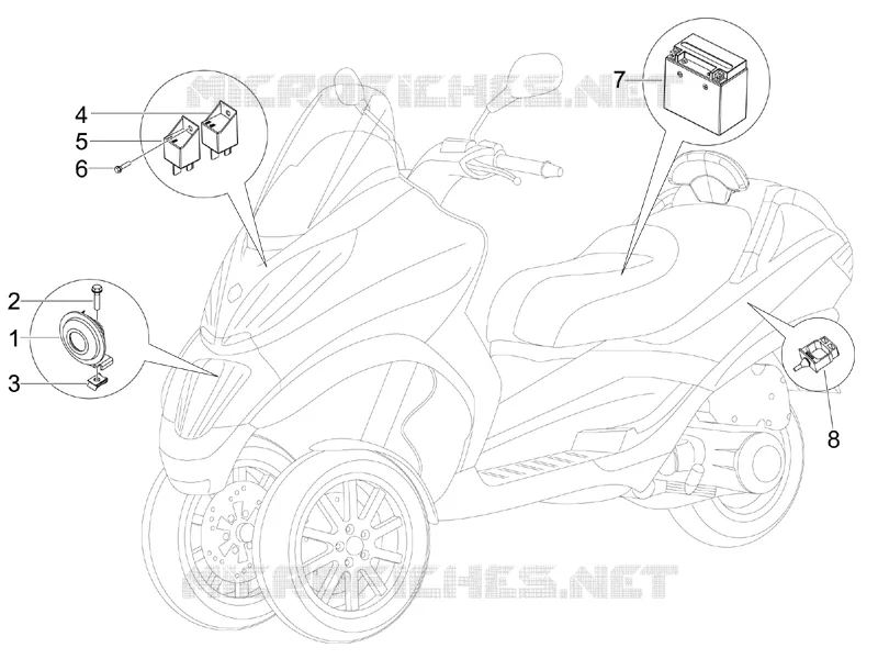 Remote control switches - Battery - Horn