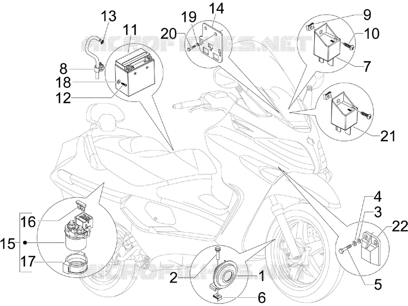 Remote control switches - Battery - Horn