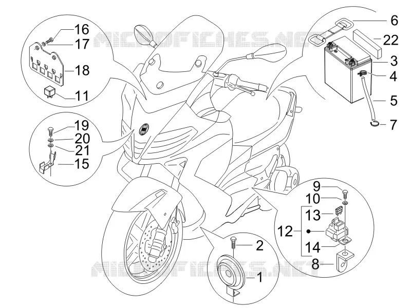 Remote control switches - Battery - Horn