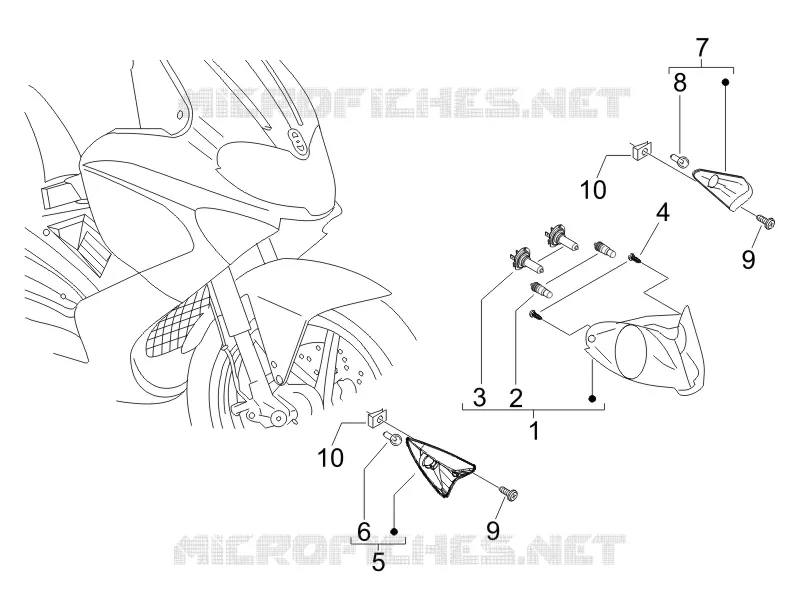 Front headlamps - Turn signal lamps