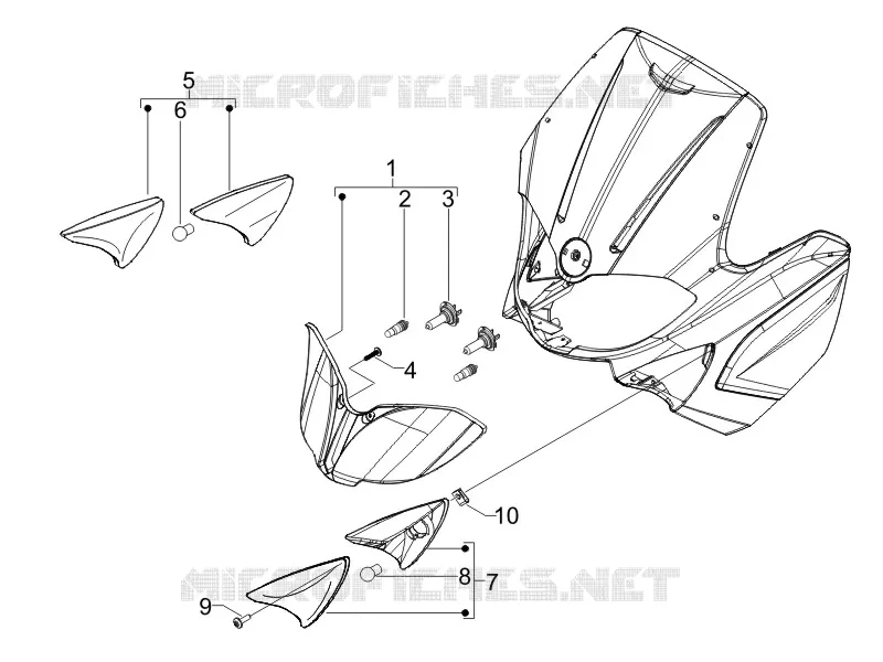 Front headlamps - Turn signal lamps
