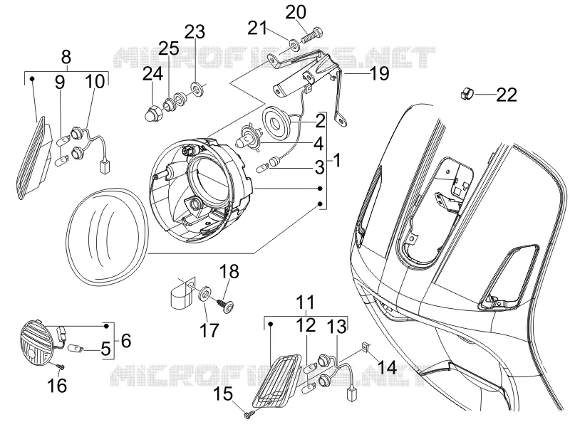 Front headlamps - Turn signal lamps