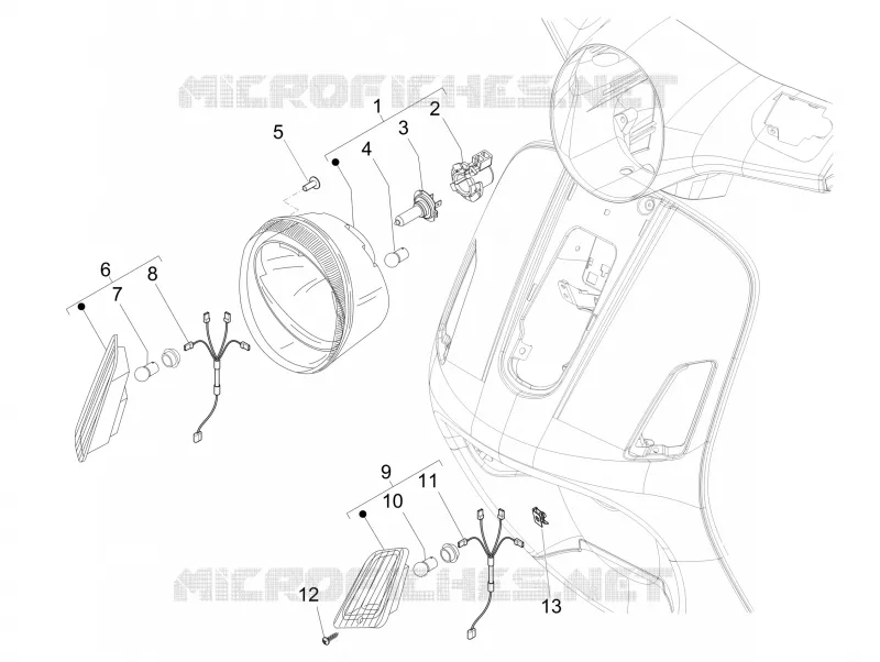 Front headlamps - Turn signal lamps