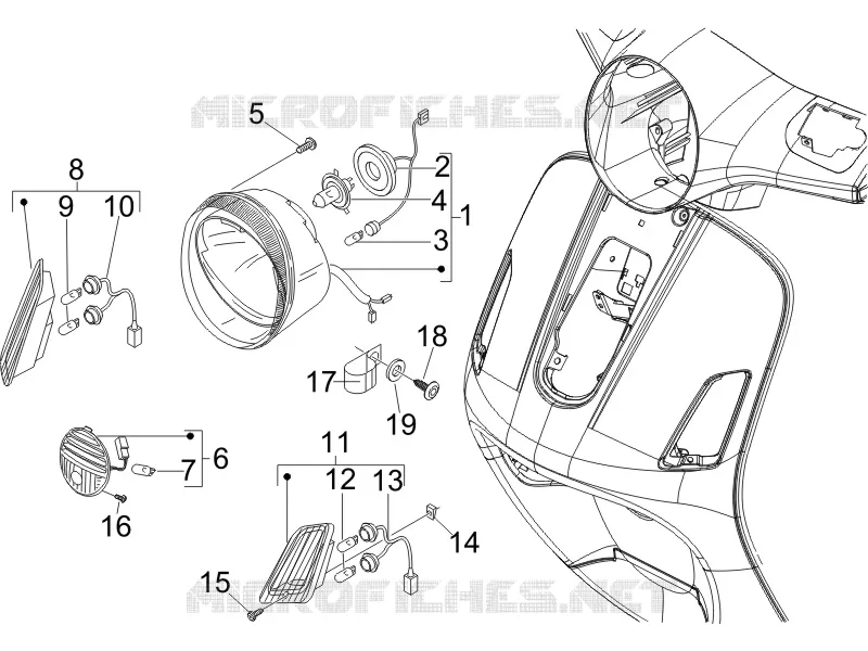 Front headlamps - Turn signal lamps