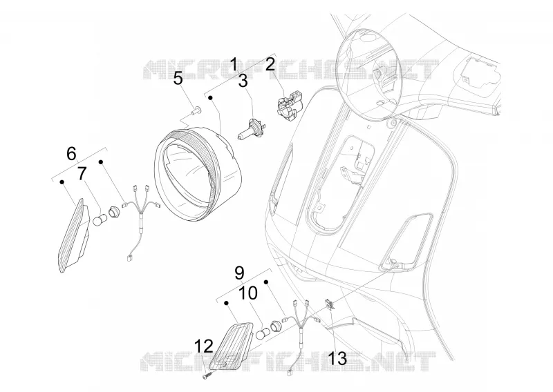 Front headlamps - Turn signal lamps
