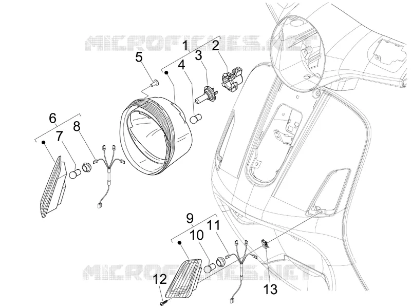 Front headlamps - Turn signal lamps