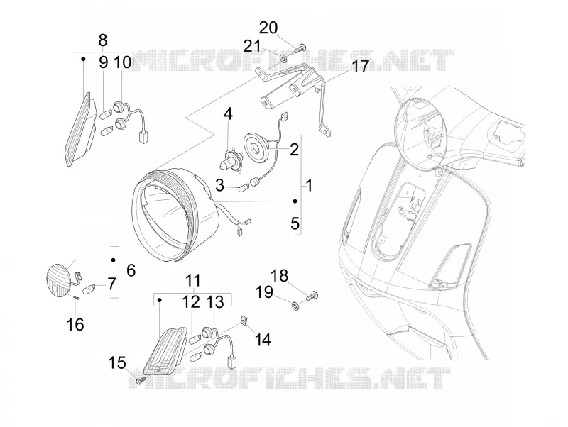 Front headlamps - Turn signal lamps