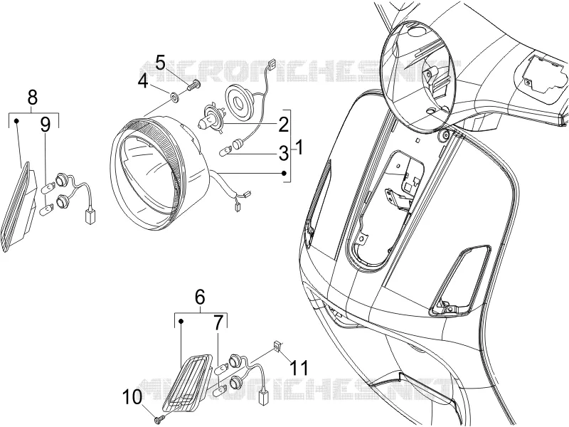 Front headlamps - Turn signal lamps
