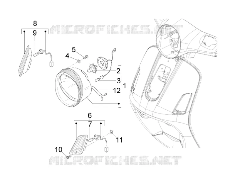 Front headlamps - Turn signal lamps