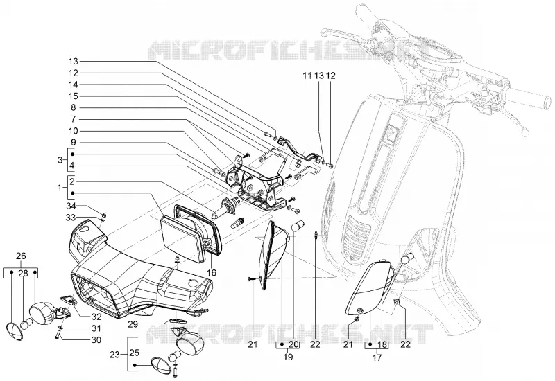 Front headlamps - Turn signal lamps