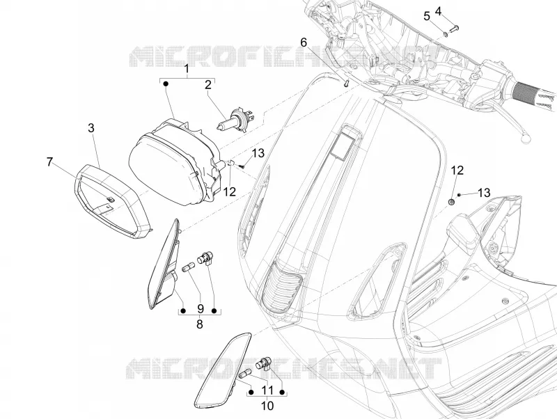 Front headlamps - Turn signal lamps
