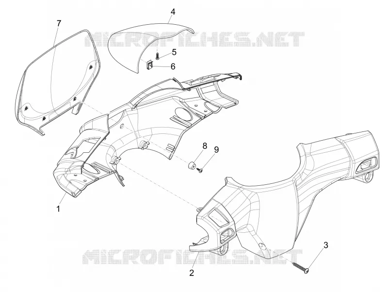 Handlebars coverages GILERA GILERA-SCOOTER 50 STALKER 2008  Stalker Special Edition