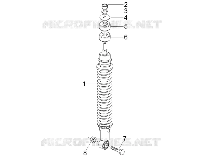 Rear suspension - Shock absorber/s GILERA GILERA-SCOOTER 50 STALKER 2007  Stalker Special Edition
