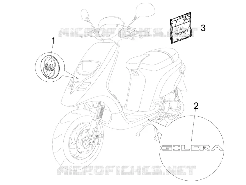 Plates - Emblems GILERA GILERA-SCOOTER 50 STORM 2007  Storm