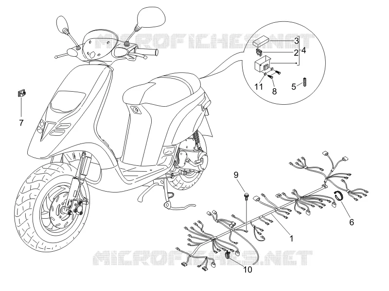 Main cable harness GILERA GILERA-SCOOTER 50 STORM 2007  Storm