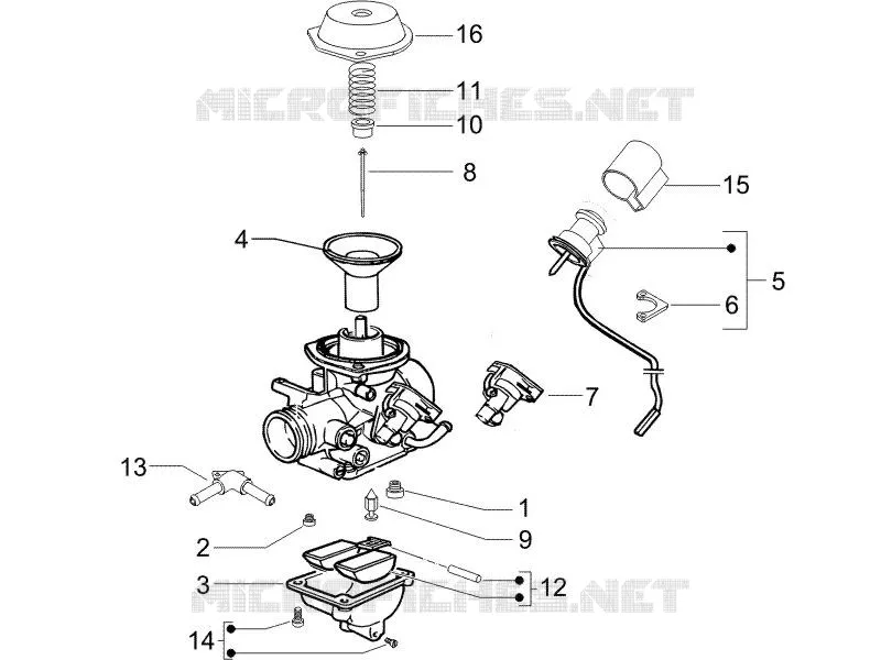 Carburetor's components VESPA VESPA-SCOOTER 125 GRANTURISMO 2005  Granturismo L Potenziato