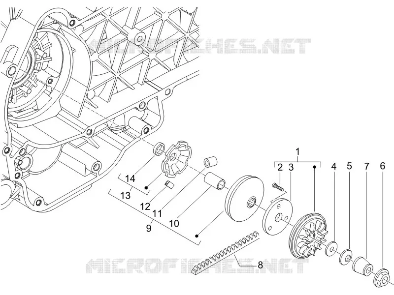 Driving pulley VESPA VESPA-SCOOTER 125 GRANTURISMO 2005  Granturismo L Potenziato