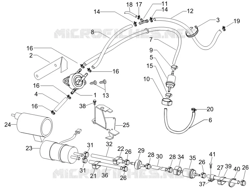 Supply system VESPA VESPA-SCOOTER 125 GTV 2006  GTV 4T E3