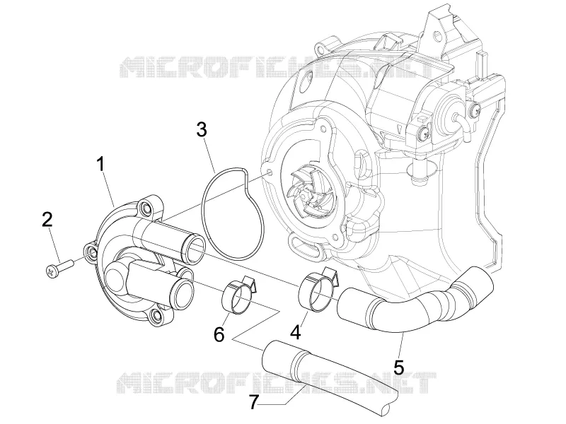 Cooler pump VESPA VESPA-SCOOTER 125 GTV 2008  GTV 4T Navy E3