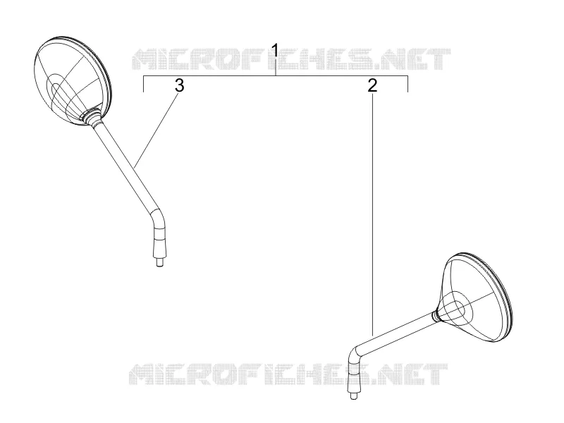 Driving mirror/s VESPA VESPA-SCOOTER 125 GTV 2008  GTV 4T Navy E3