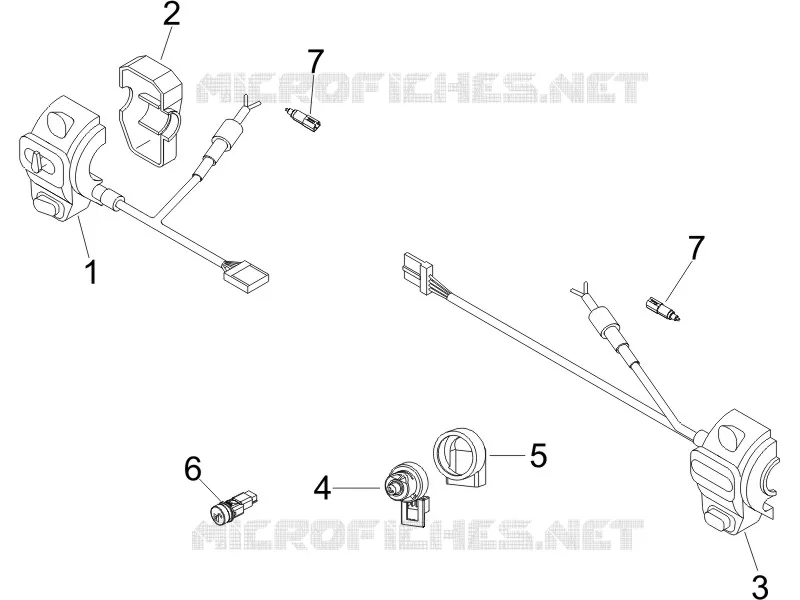 Selectors - Switches - Buttons VESPA VESPA-SCOOTER 125 GTV 2008  GTV 4T Navy E3