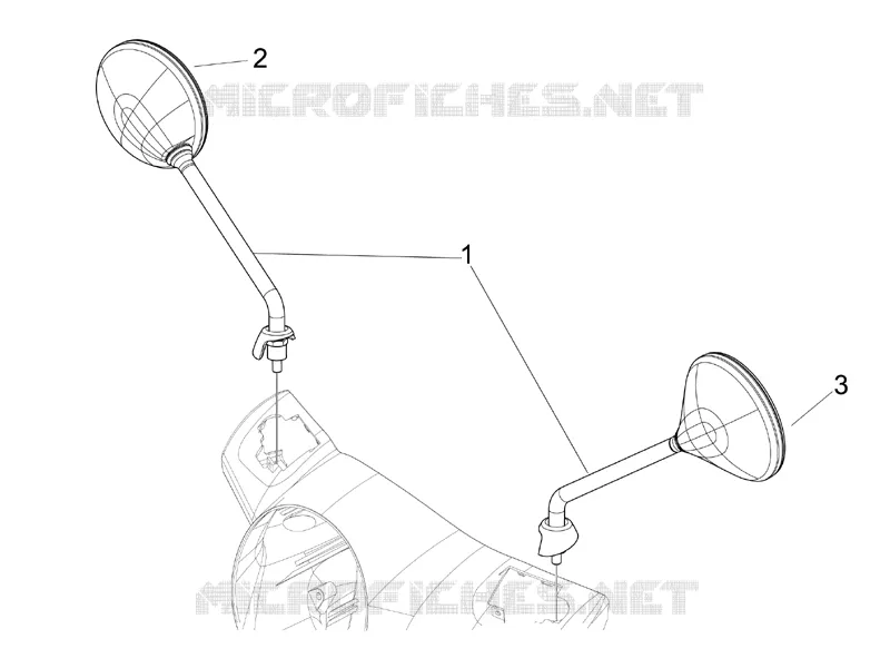 Driving mirror/s VESPA VESPA-SCOOTER 200 GRANTURISMO 2005  Granturismo L