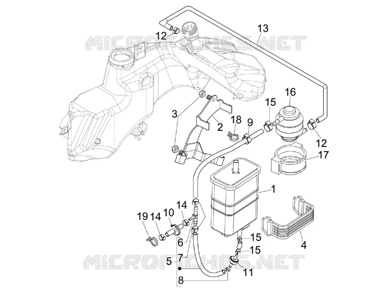 Anti-percolation system VESPA VESPA-SCOOTER 200 GRANTURISMO 2007  Granturismo L