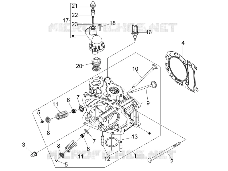Head unit - Valve VESPA VESPA-SCOOTER 250 GT 2006  GT ie 60°