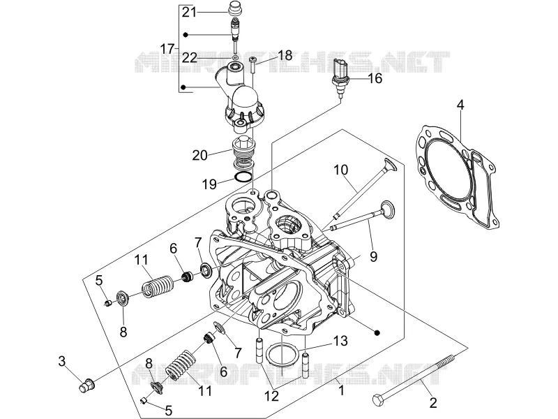 Head unit - Valve VESPA VESPA-SCOOTER 250 GT 2006  GT ie 60° E3