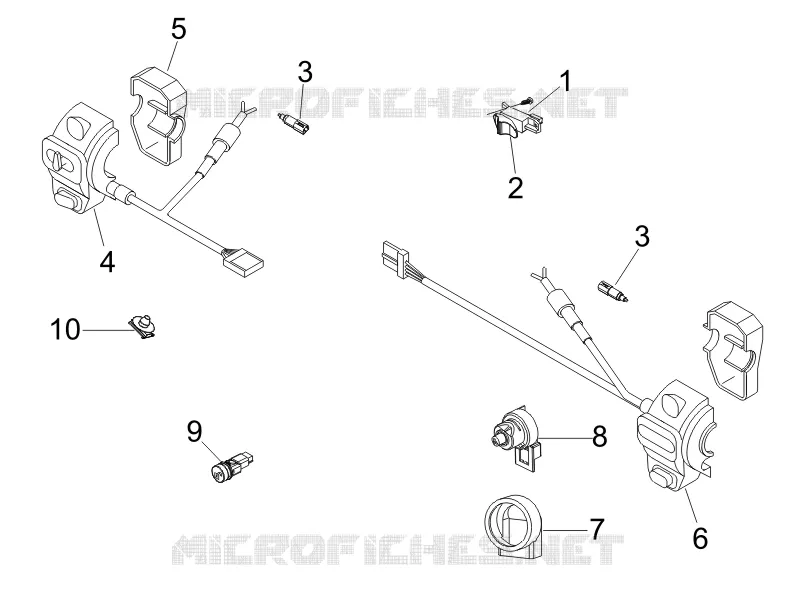 Selectors - Switches - Buttons VESPA VESPA-SCOOTER 250 GT 2006  GT ie 60° E3