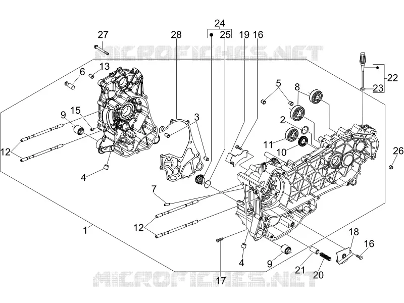 Crankcase VESPA VESPA-SCOOTER 250 GT 2007  GT ie 60° E3