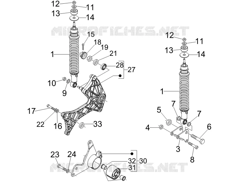 Rear suspension - Shock absorber/s VESPA VESPA-SCOOTER 250 GT 2006  GT ie 60° E3