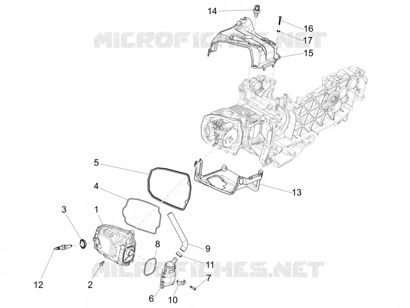 Cylinder head cover VESPA VESPA-SCOOTER 125 GTS 2016  GTS 4T 3V ie Super